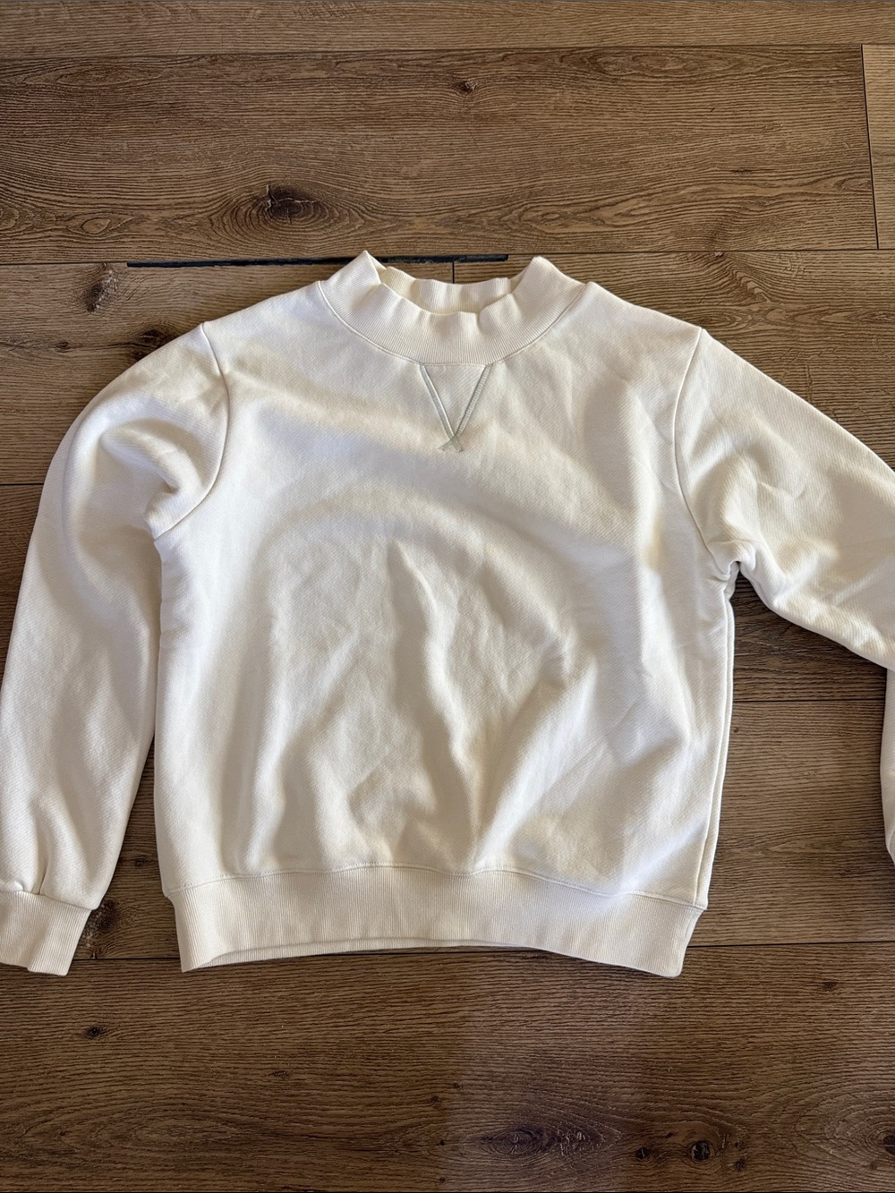 PARKE Classic Crewneck Sweatshirt in Ivory